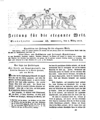 Zeitung für die elegante Welt Samstag 1. März 1823