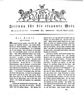 Zeitung für die elegante Welt Samstag 26. April 1823