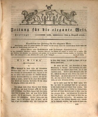 Zeitung für die elegante Welt Freitag 1. August 1823