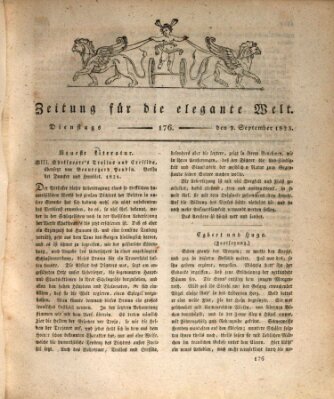 Zeitung für die elegante Welt Dienstag 9. September 1823