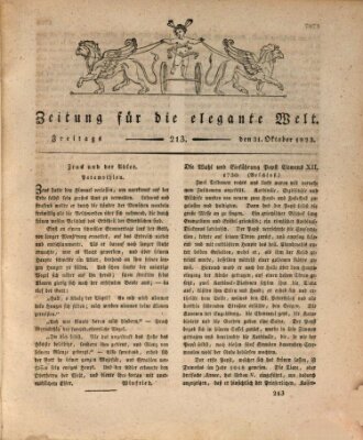Zeitung für die elegante Welt Freitag 31. Oktober 1823