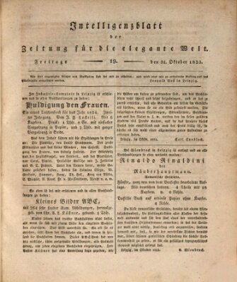 Zeitung für die elegante Welt Freitag 31. Oktober 1823