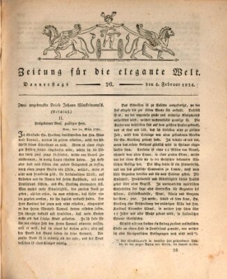 Zeitung für die elegante Welt Donnerstag 5. Februar 1824