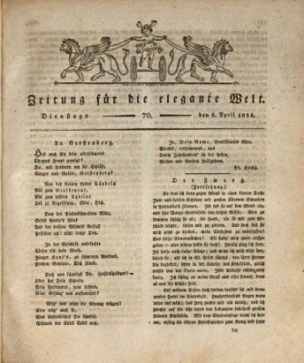 Zeitung für die elegante Welt Dienstag 6. April 1824