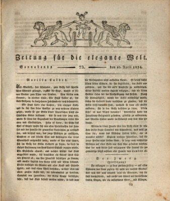 Zeitung für die elegante Welt Samstag 10. April 1824