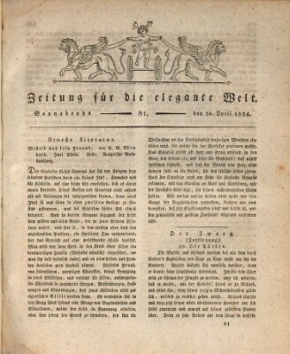 Zeitung für die elegante Welt Samstag 24. April 1824