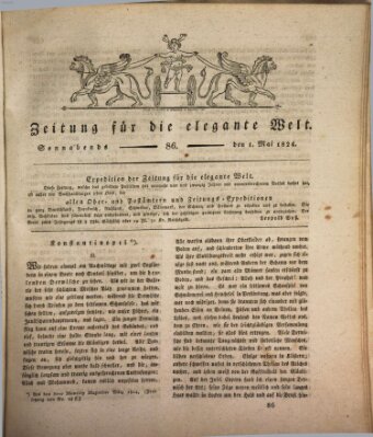 Zeitung für die elegante Welt Samstag 1. Mai 1824