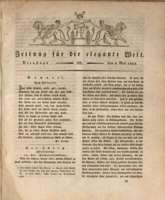Zeitung für die elegante Welt Dienstag 4. Mai 1824