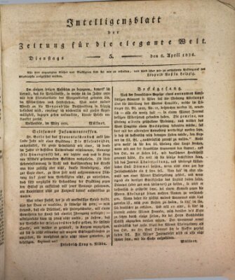 Zeitung für die elegante Welt Dienstag 6. April 1824