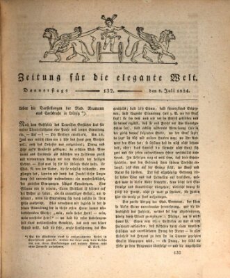 Zeitung für die elegante Welt Donnerstag 8. Juli 1824