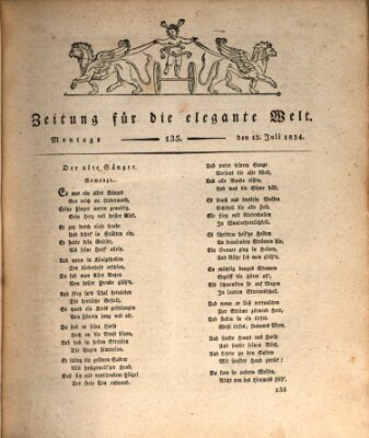 Zeitung für die elegante Welt Montag 12. Juli 1824