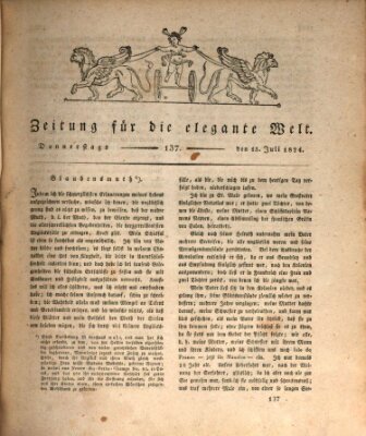 Zeitung für die elegante Welt Donnerstag 15. Juli 1824