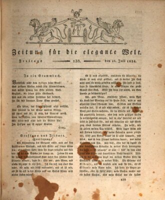Zeitung für die elegante Welt Freitag 16. Juli 1824