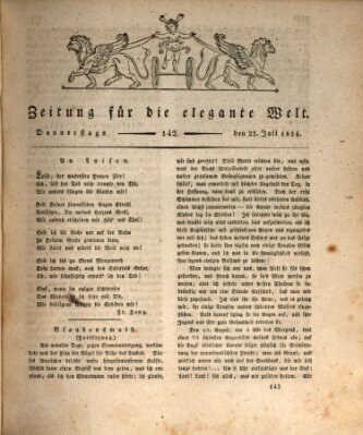Zeitung für die elegante Welt Donnerstag 22. Juli 1824