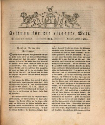 Zeitung für die elegante Welt Samstag 16. Oktober 1824
