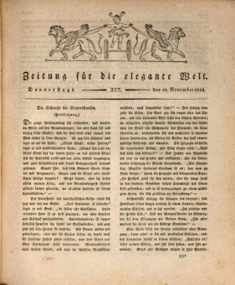 Zeitung für die elegante Welt Donnerstag 18. November 1824