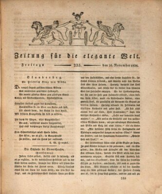 Zeitung für die elegante Welt Freitag 26. November 1824