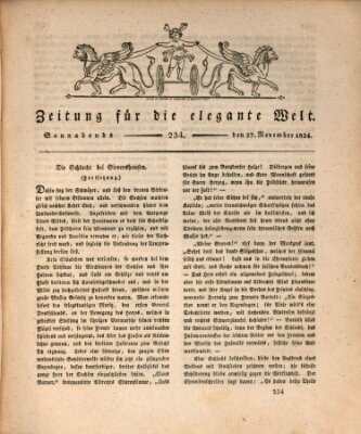 Zeitung für die elegante Welt Samstag 27. November 1824