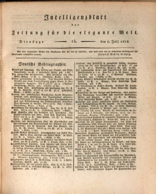 Zeitung für die elegante Welt Dienstag 6. Juli 1824