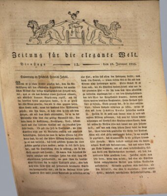 Zeitung für die elegante Welt Dienstag 18. Januar 1825