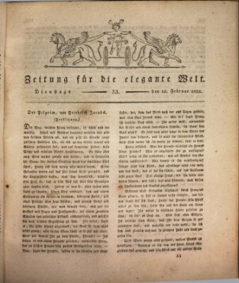 Zeitung für die elegante Welt Dienstag 15. Februar 1825