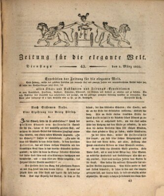 Zeitung für die elegante Welt Dienstag 1. März 1825