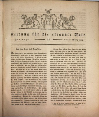 Zeitung für die elegante Welt Freitag 18. März 1825