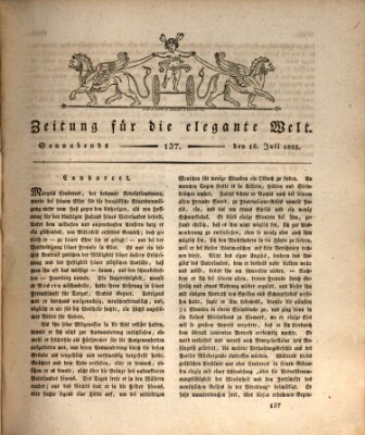 Zeitung für die elegante Welt Samstag 16. Juli 1825