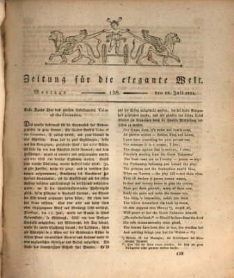 Zeitung für die elegante Welt Montag 18. Juli 1825