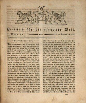 Zeitung für die elegante Welt Montag 26. September 1825