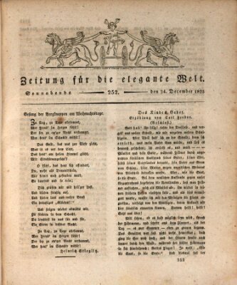 Zeitung für die elegante Welt Samstag 24. Dezember 1825