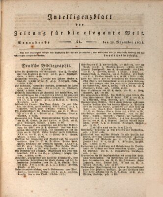Zeitung für die elegante Welt Samstag 26. November 1825