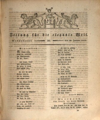 Zeitung für die elegante Welt Samstag 28. Januar 1826