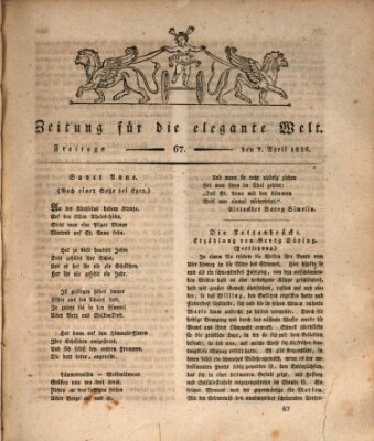 Zeitung für die elegante Welt Freitag 7. April 1826