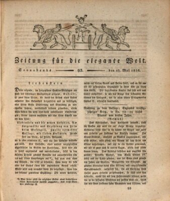 Zeitung für die elegante Welt Samstag 13. Mai 1826