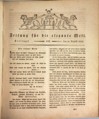 Zeitung für die elegante Welt Freitag 11. August 1826