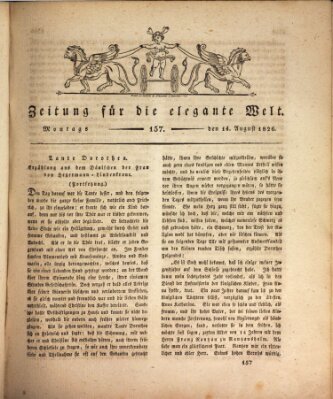 Zeitung für die elegante Welt Montag 14. August 1826