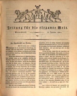 Zeitung für die elegante Welt Samstag 31. Januar 1801