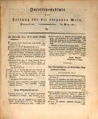 Zeitung für die elegante Welt Samstag 30. Mai 1801