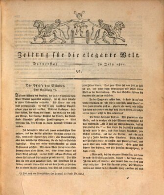 Zeitung für die elegante Welt Donnerstag 30. Juli 1801