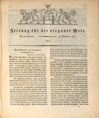 Zeitung für die elegante Welt Samstag 31. Oktober 1801