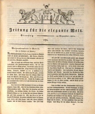 Zeitung für die elegante Welt Dienstag 15. Dezember 1801