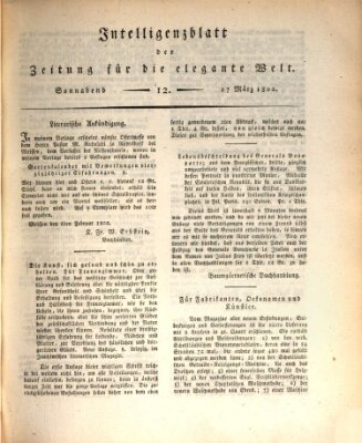 Zeitung für die elegante Welt Samstag 27. März 1802