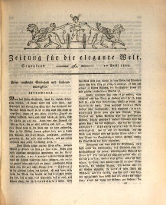 Zeitung für die elegante Welt Samstag 17. April 1802