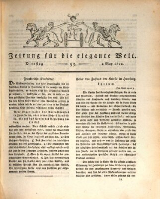 Zeitung für die elegante Welt Dienstag 4. Mai 1802