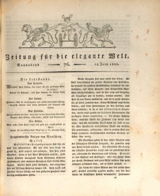 Zeitung für die elegante Welt Samstag 25. Juni 1803