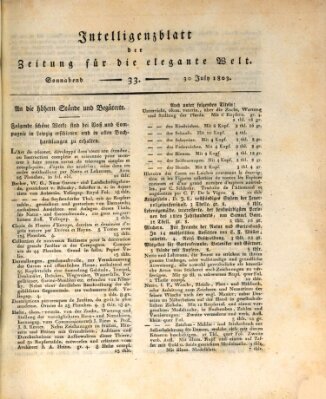 Zeitung für die elegante Welt Samstag 30. Juli 1803