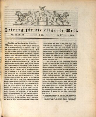 Zeitung für die elegante Welt Samstag 29. Oktober 1803