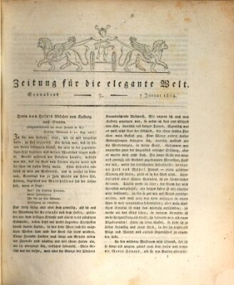 Zeitung für die elegante Welt Samstag 7. Januar 1804