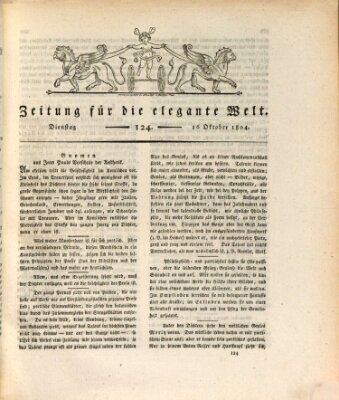 Zeitung für die elegante Welt Dienstag 16. Oktober 1804